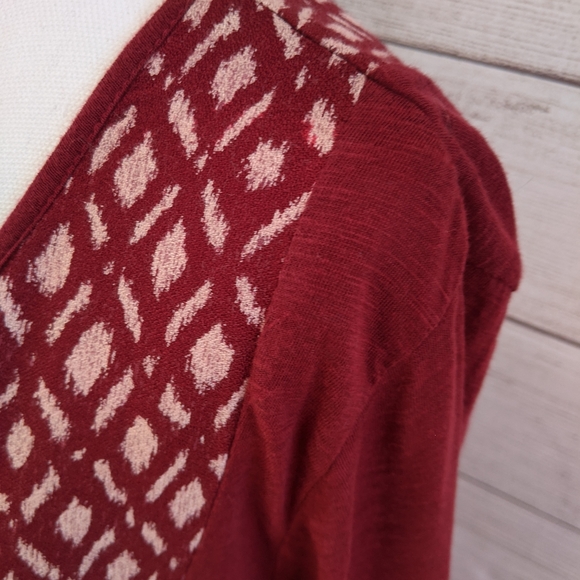 Lucky Brand top size large, red and white diamonds - Picture 9 of 10